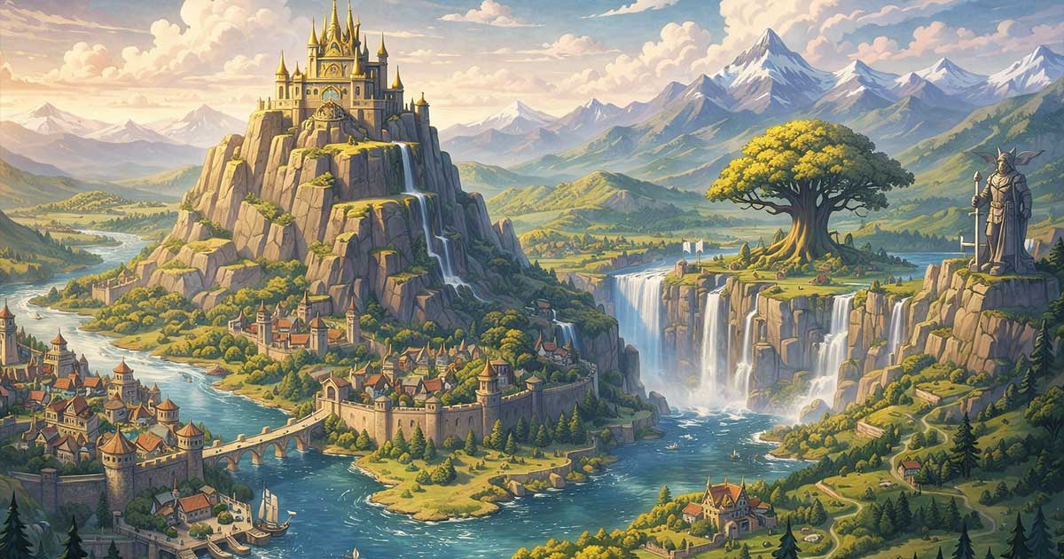 Fantasy kingdoms — illustration thématique