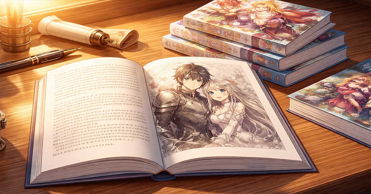 Light novel — illustration thématique