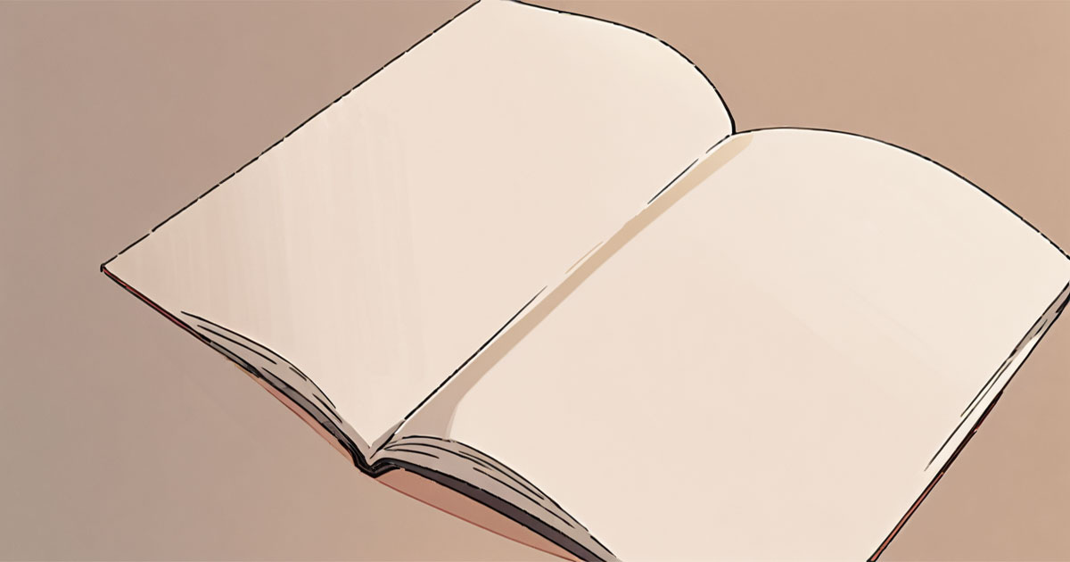 Livre ouvert aux pages vierges, illustrant la lecture et le travail éditorial dans un contexte professionnel.