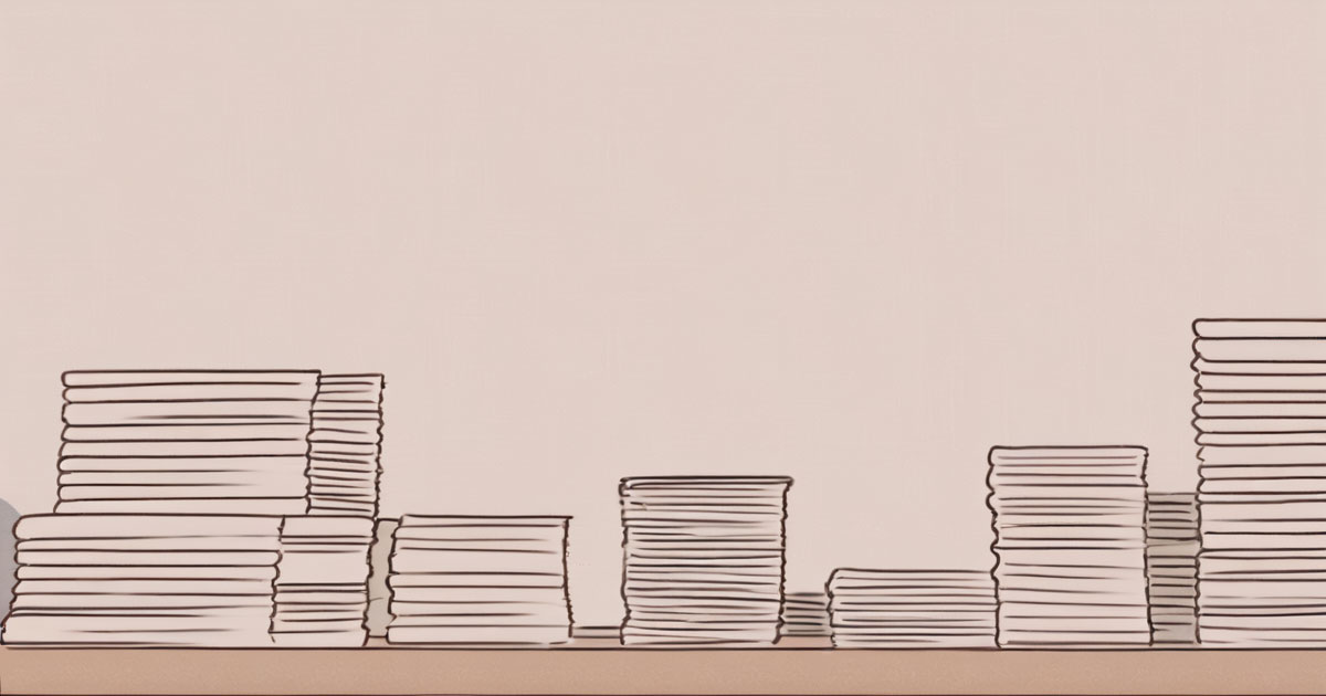 Piles de livres, manuscrits et documents éditoriaux représentant le service de presse de la saga ISEKAI.